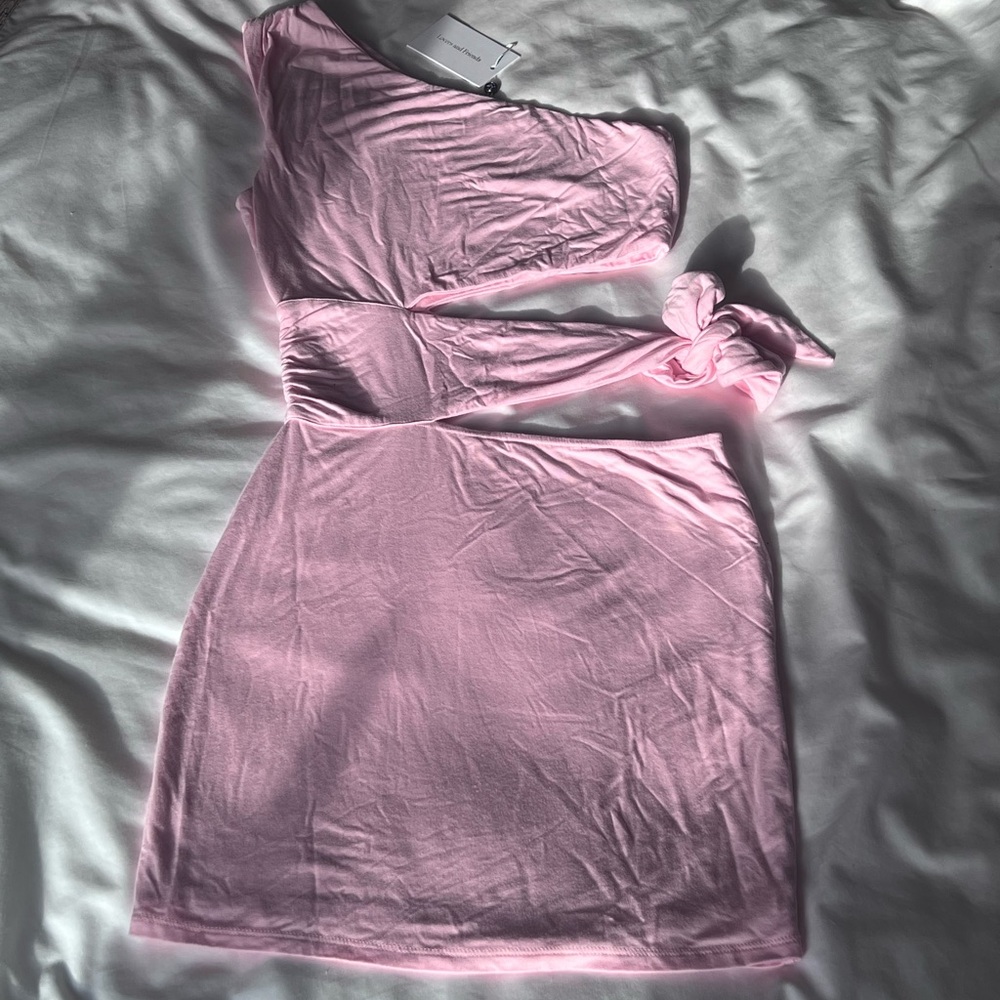 One-Shoulder Pink Dress